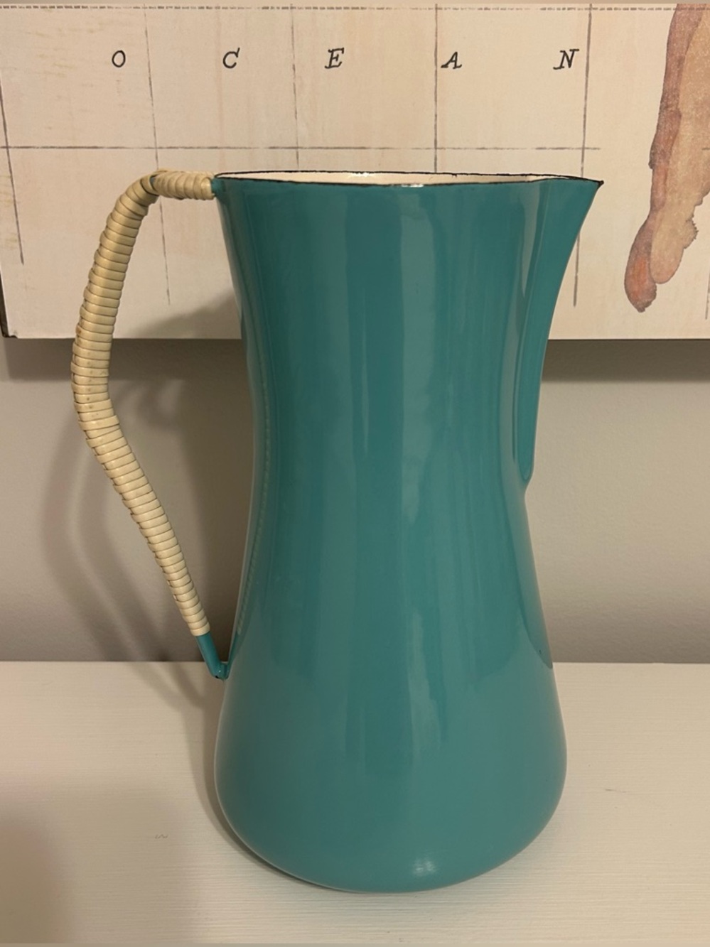 Vintage Dansk Kobenstyle Water Pitcher Robin's Egg Blue